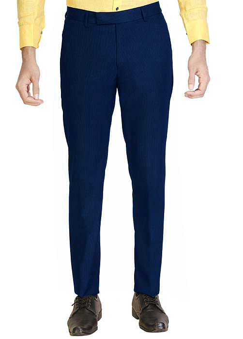 Frontwalk Men Stretch Flat Front Suit Pants Solid Color Soft Dress Pant  Mens High Waist Formal Trousers Sapphire Blue 34 - Walmart.com